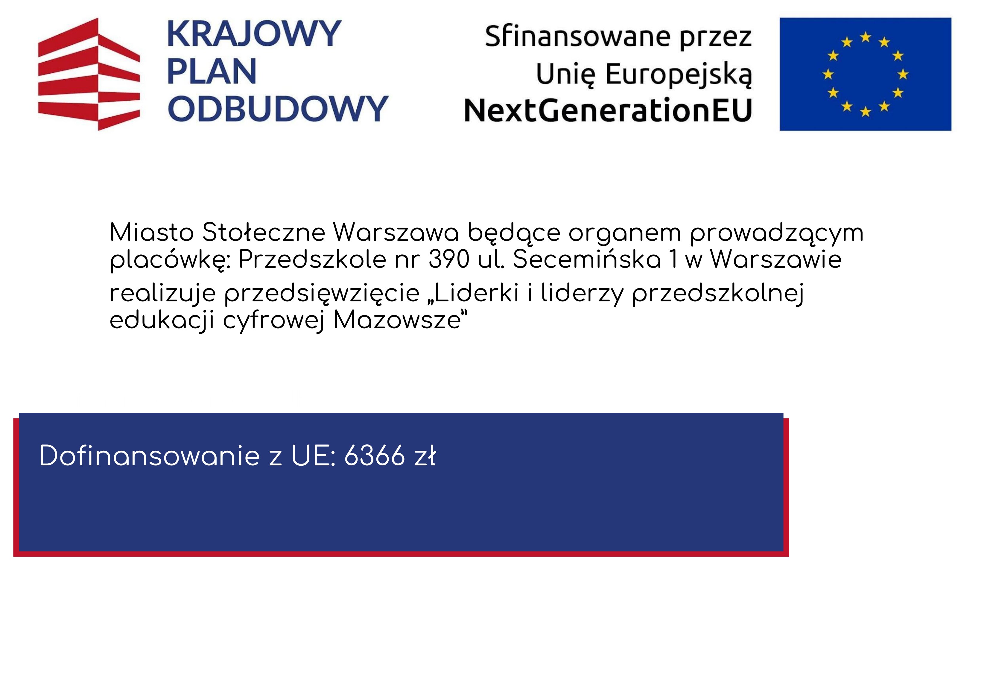 Galeria - Przedszkole 390 w Warszawie